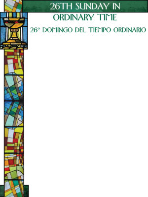26th Sunday of Ordinary Time - Stained Glass - Bilingual Wrapper