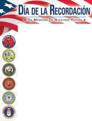 In Memory of Our Heroes Badges - Spanish Wrapper