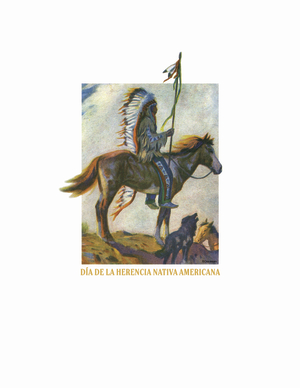 Native American Heritage Day - Centered - Horseback - Spanish