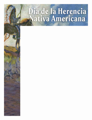 Native American Heritage Day - Horseback - Wrapper - Spanish