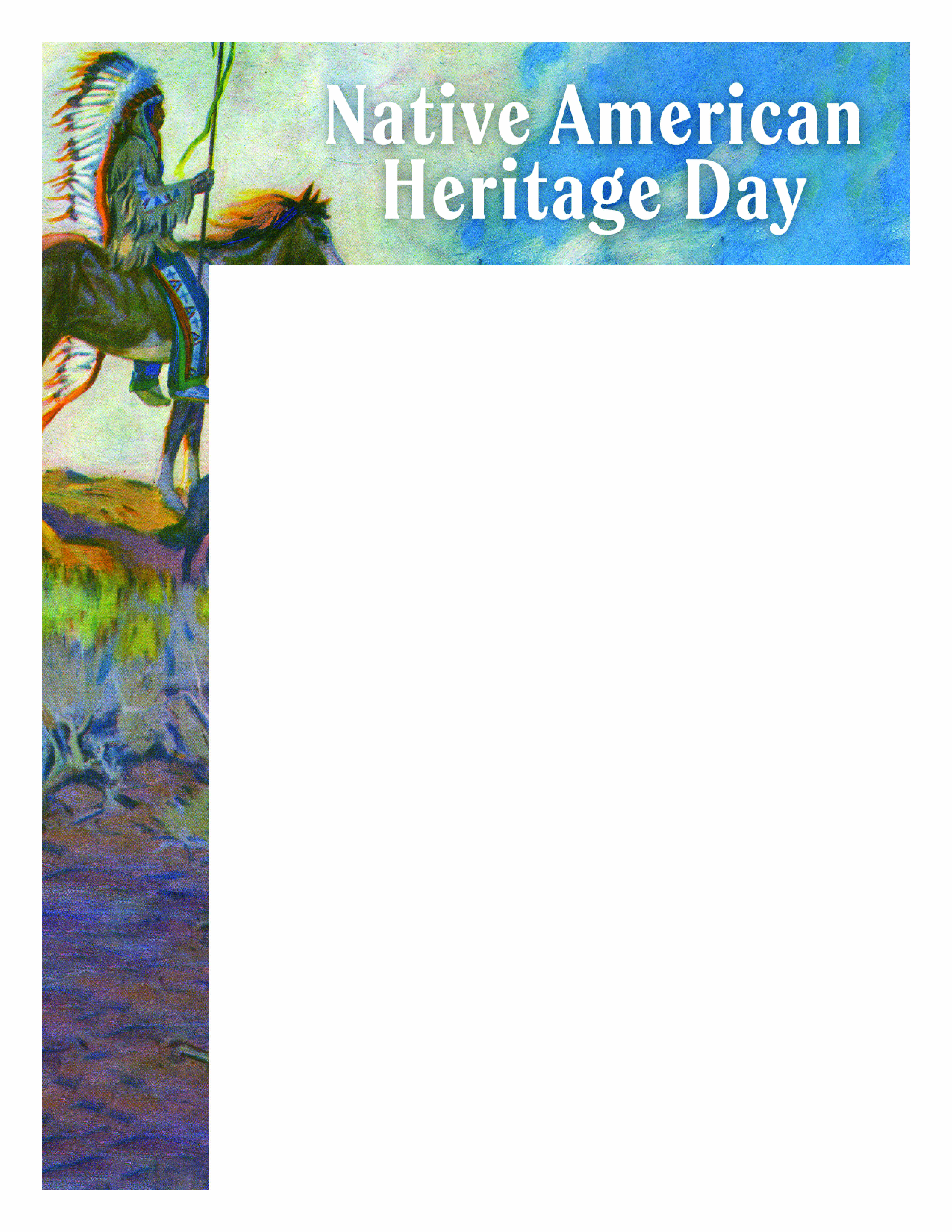 Native American Heritage Day - Horseback - Wrapper