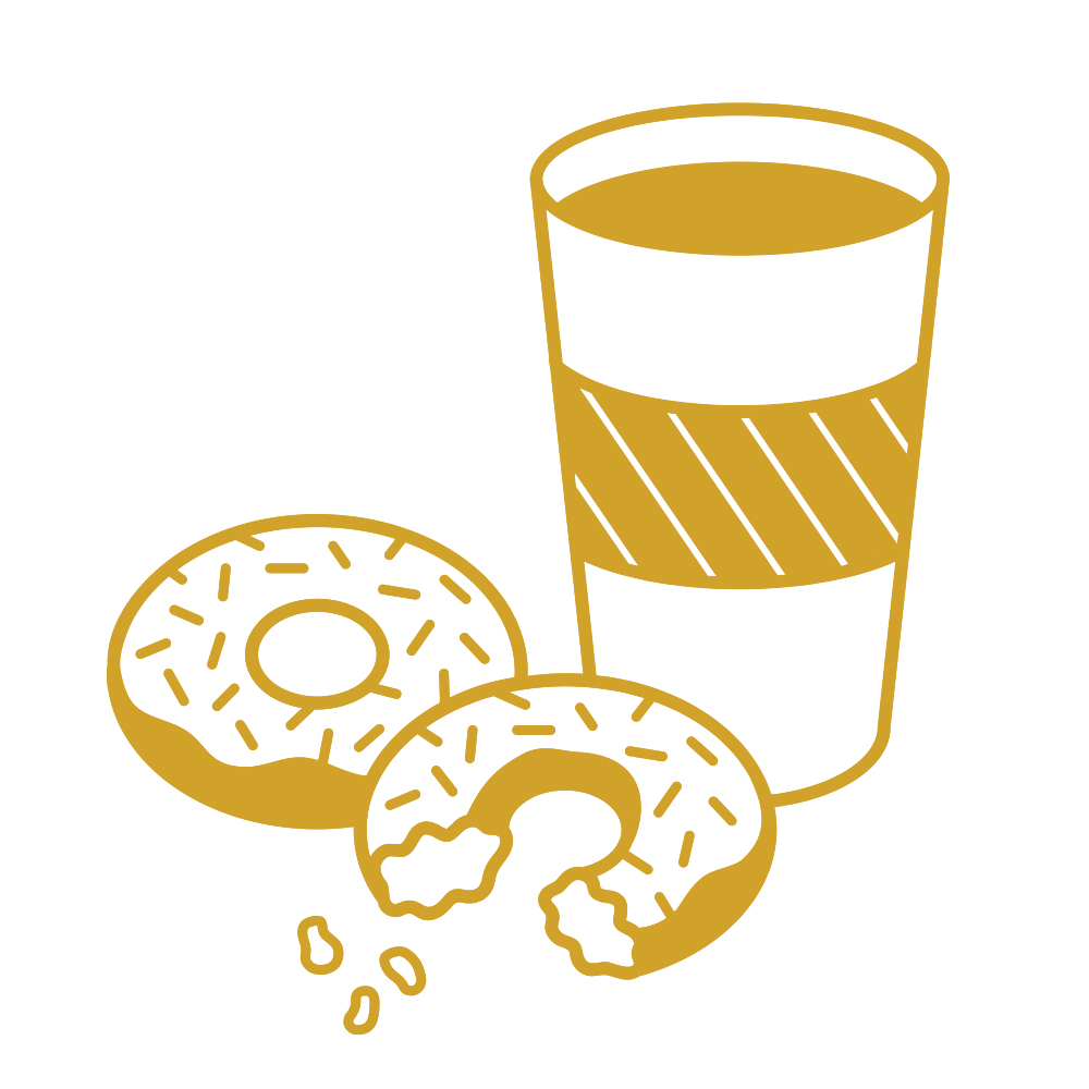 Coffee And Donuts - Spot Color