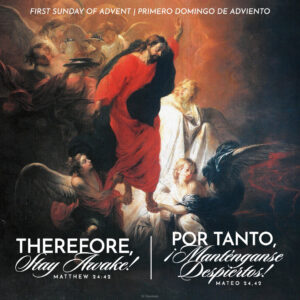 Therefore Stay Awake Advent Bilingual Square