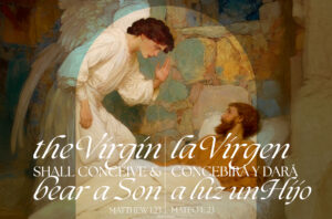 The Virgin Shall Bear a Son Advent Bilingual Half Page