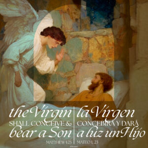 The Virgin Shall Bear a Son Advent Bilingual Square