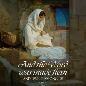 The Word Was Made Flesh Christmas Square