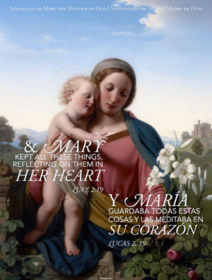 Mary Kept All These Things Mother of God Bilingual Cover