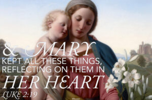 Mary Kept All These Things Mother of God Half Page