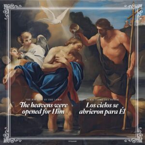 The Heavens Were Opened. Bilingual Square