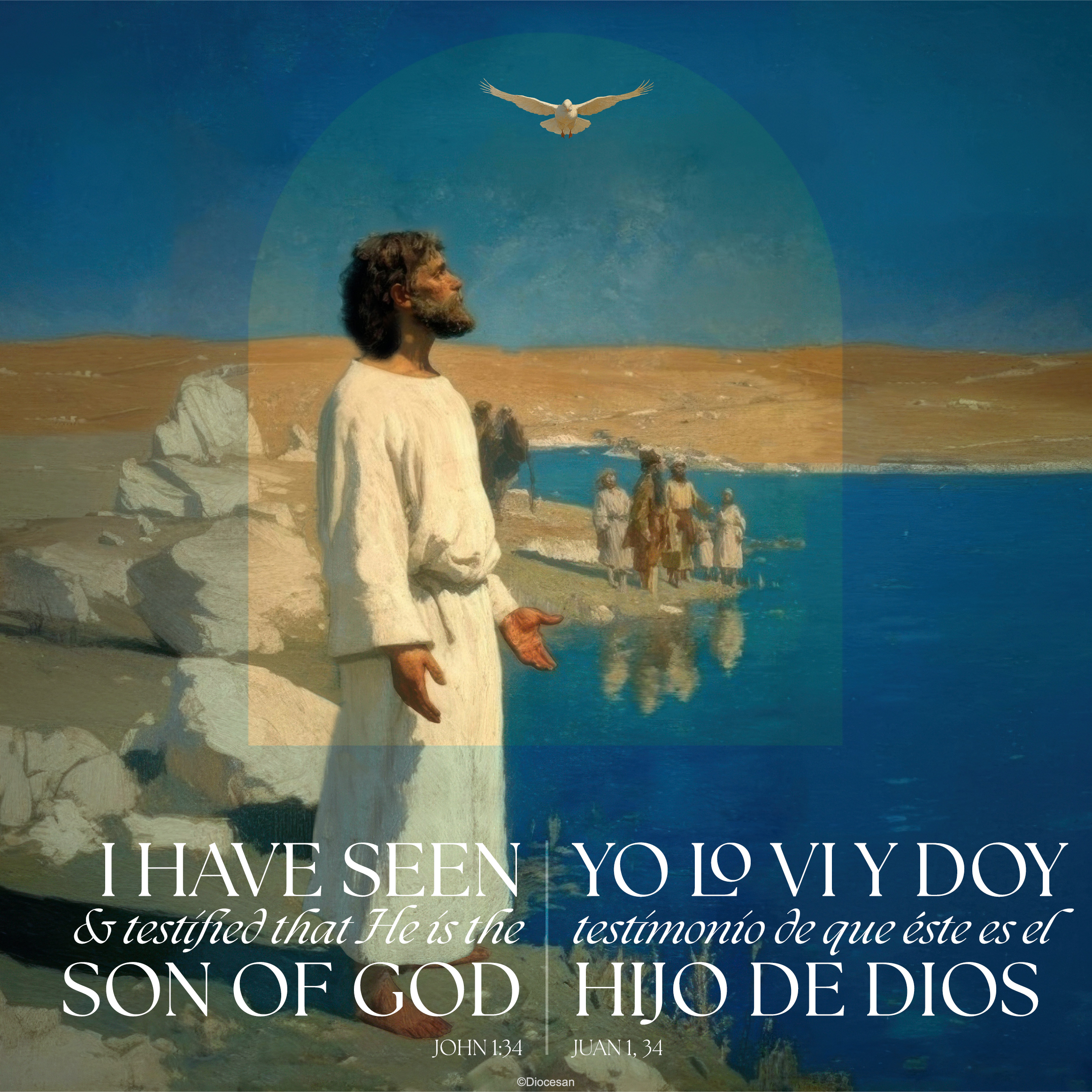 I Have Seen That He is the Son of God Bilingual Square