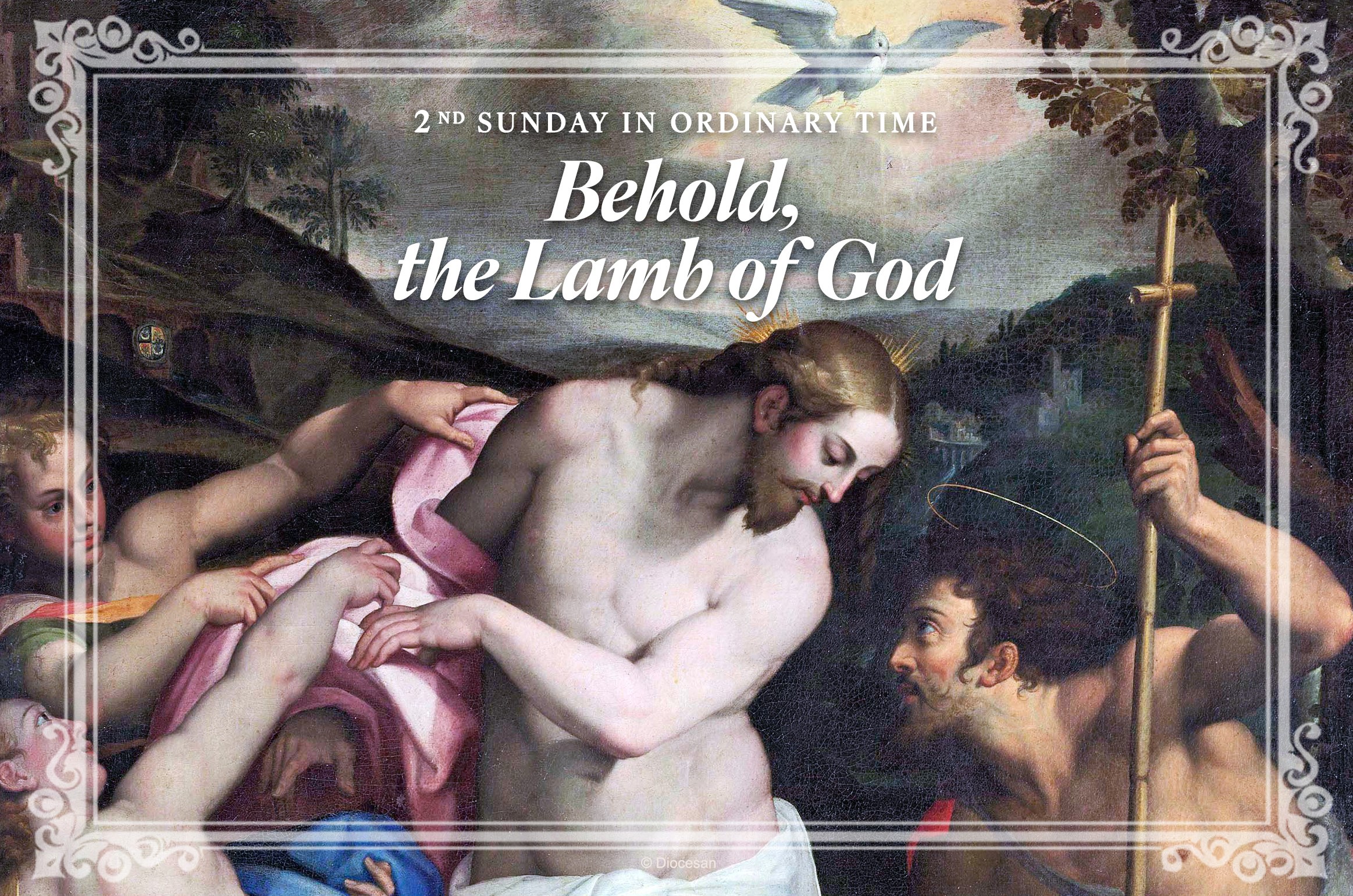 Behold the Lamb of God. Half Page