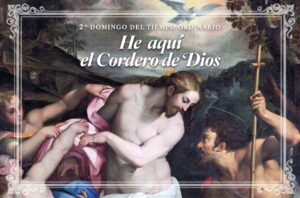 Behold the Lamb of God. Spanish Half Page