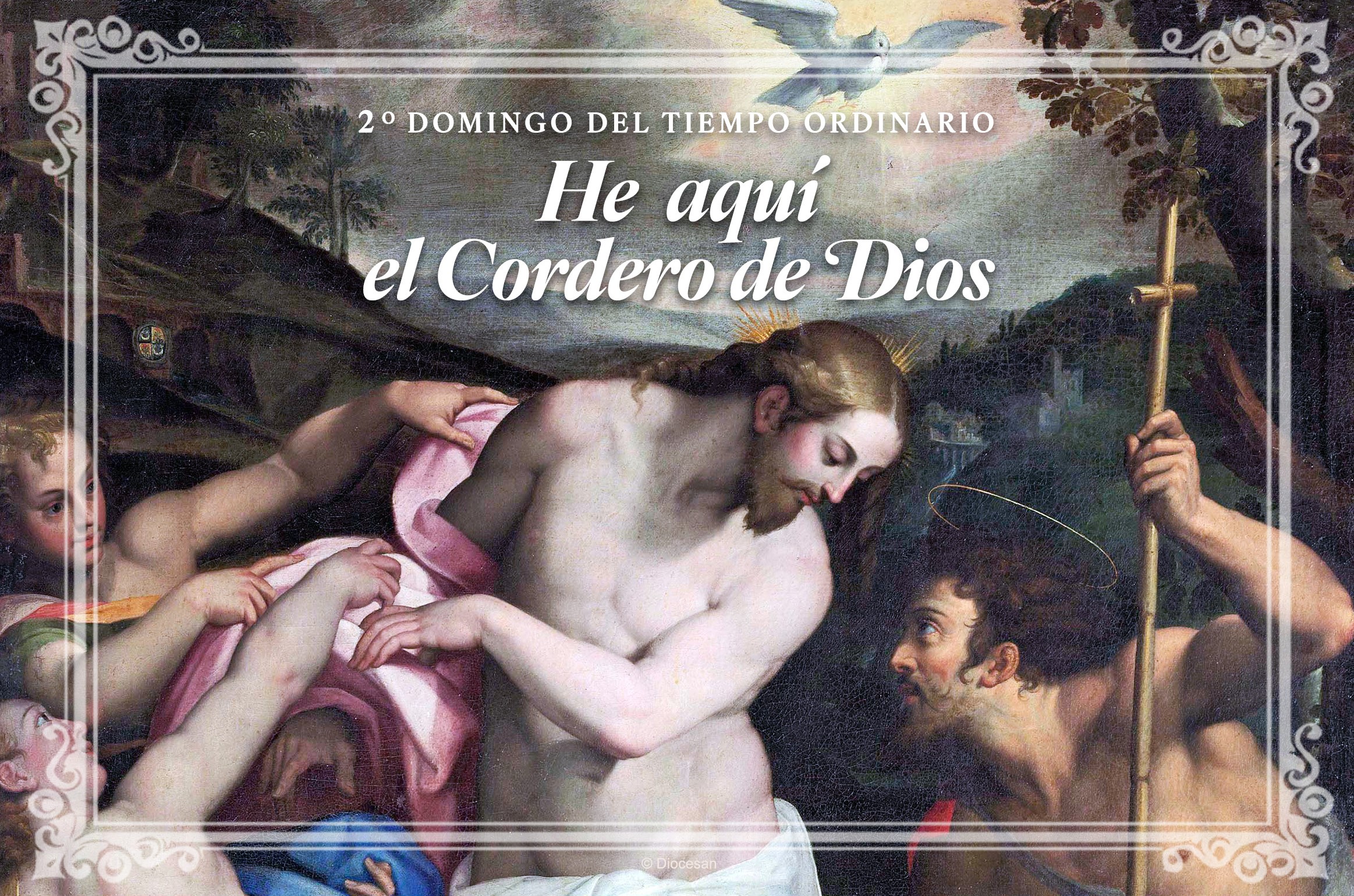 Behold the Lamb of God. Spanish Half Page