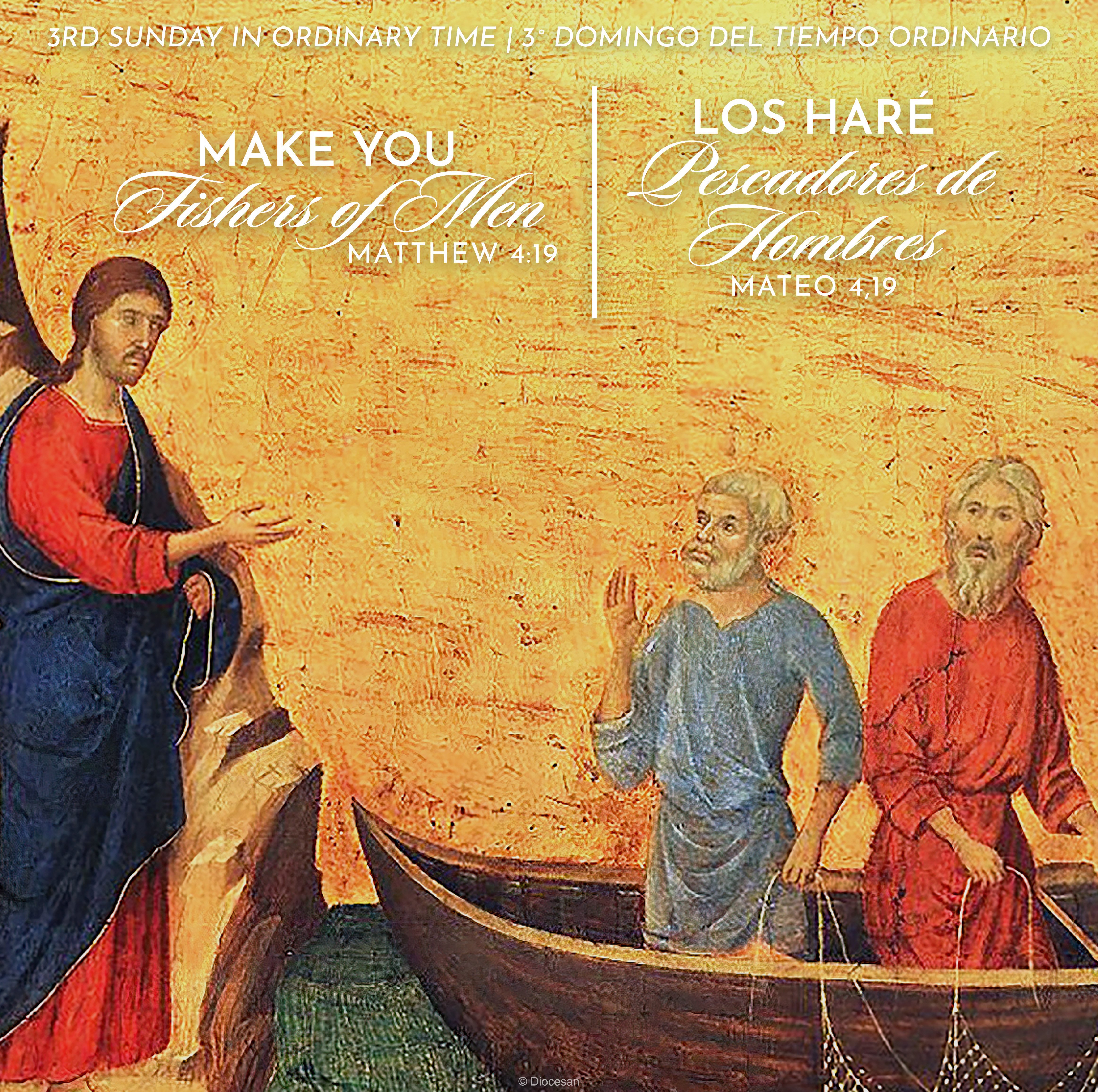 Fishers of Men Ordinary Time Bilingual Square