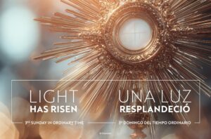 Light Has Arisen. Bilingual Half Page