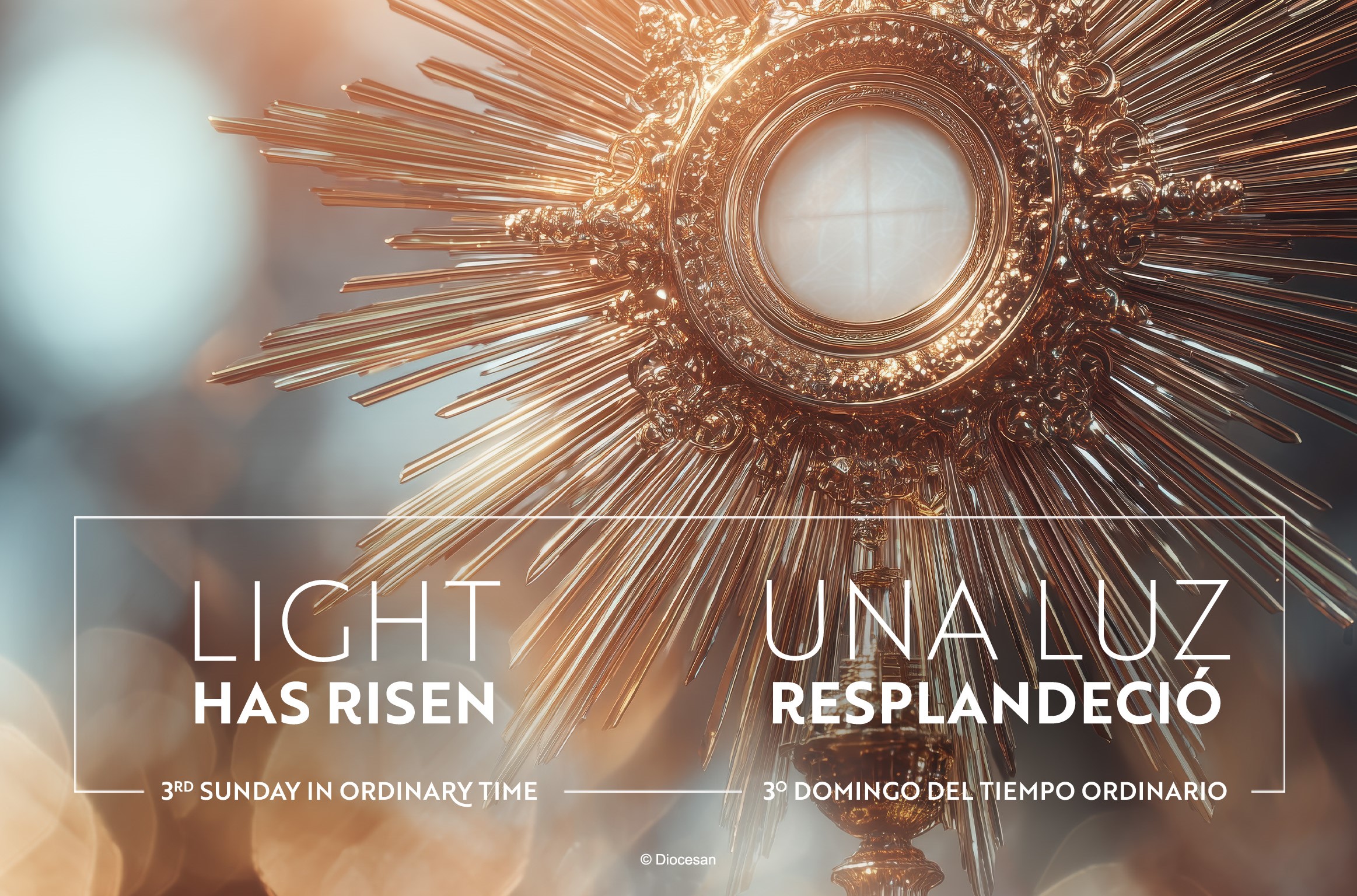 Light Has Arisen. Bilingual Half Page