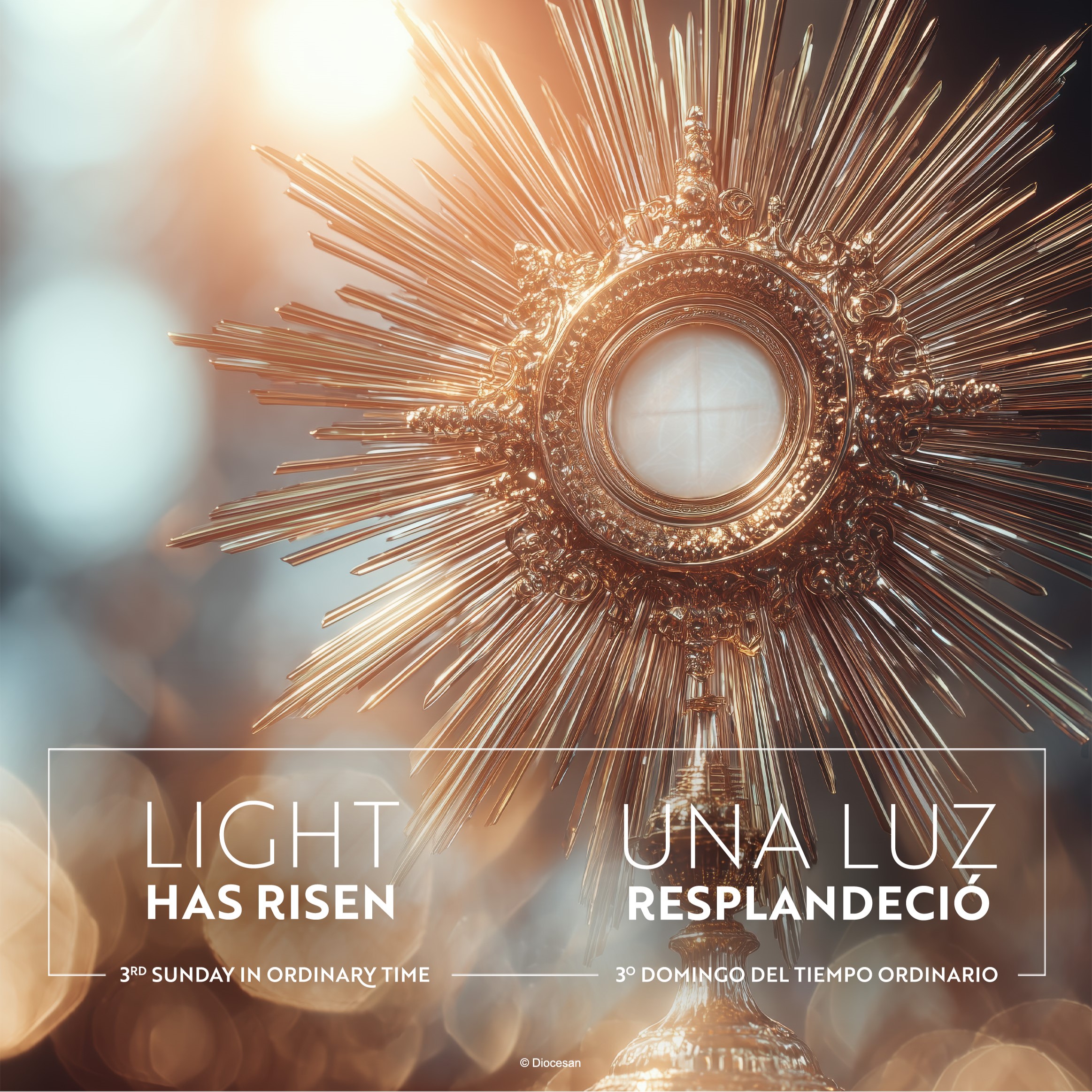 Light Has Arisen. Bilingual Square