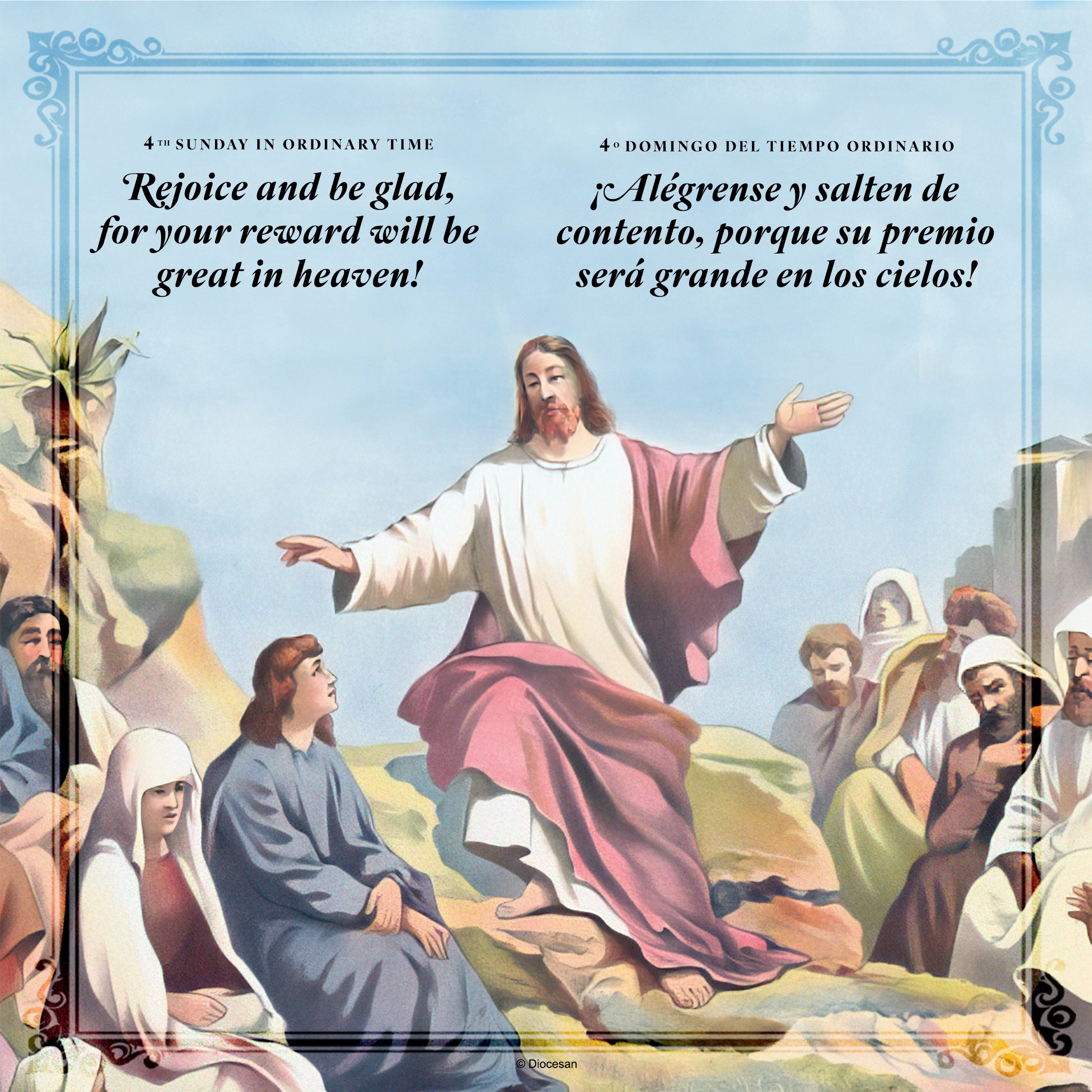 Rejoice And Be Glad. Bilingual Square