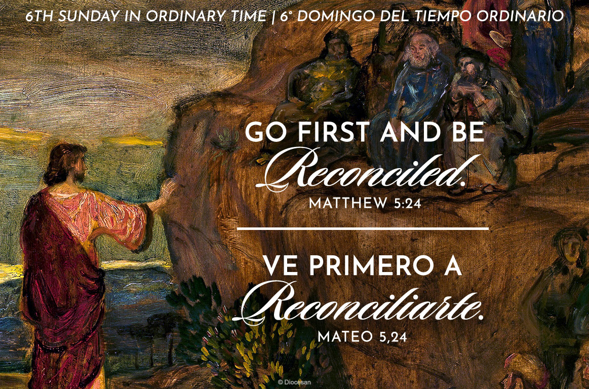Go First and Be Reconciled Ordinary Time Bilingual Half Page