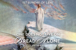 One Does Not Live On Bread Alone Lent Half Page