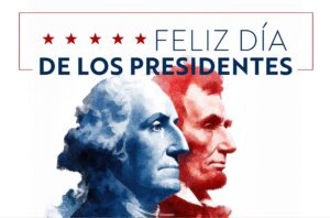 Presidents Day. Spanish Half Page